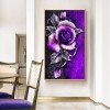 Purple Flowers-Full Round Diamond Painting