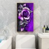 Purple Flowers-Full Round Diamond Painting