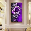 Purple Flowers-Full Round Diamond Painting
