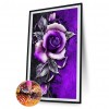 Purple Flowers-Full Round Diamond Painting