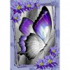 Purple Butterfly- Full Round Diamond Painting