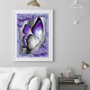 Purple Butterfly- Full Round Diamond Painting