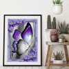 Purple Butterfly- Full Round Diamond Painting
