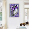 Purple Butterfly- Full Round Diamond Painting