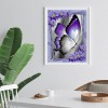 Purple Butterfly- Full Round Diamond Painting