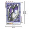 Purple Butterfly- Full Round Diamond Painting