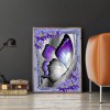 Purple Butterfly- Full Round Diamond Painting