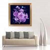 Purple Flowers - Partial Round Diamond Painting