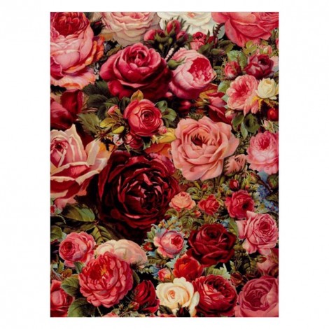 Rose Flowers - Full Round Diamond Painting