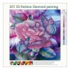 Butterflies and Roses - Partial Round Diamond Painting