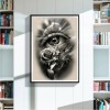 Black Eye Flower - Full Round Diamond Painting