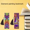 2pcs 5D DIY Special Shaped Diamond Painting Leather Butterfly Tassel Book Marks