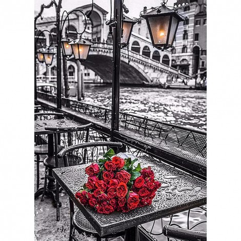 Street Romantic Rose - Partial Round Diamond Painting