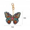 6pcs DIY Butterfly Full Drill Special Shaped Diamond Painting Keychain Gift