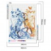 Ice Fire Butterfly Fox - Full Round Diamond Painting