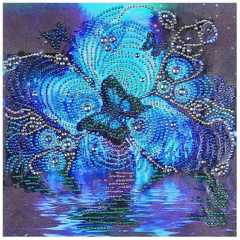Blue Butterfly - Crystal Rhinestone Diamond Painting
