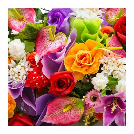 Flower  - Full Round Diamond Painting(30*30cm)