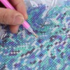 Purple Flowers - Partial Round Diamond Painting