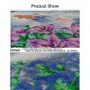 Purple Flowers - Partial Round Diamond Painting