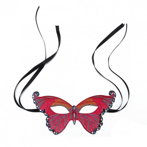 Special Shaped Rhinestone DIY Diamond Painting Colorful butterfly Masquerade Party Mask