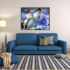 Blue Butterfly - Partial Round Diamond Painting