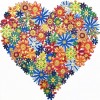 Flower Heart - Crystal Rhinestone Diamond Painting