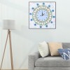 DIY Flower Special Shaped Diamond Painting Cross Stitch Clock Home Decor