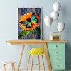 Sunflower & Butterfly -Full Round Diamond Painting